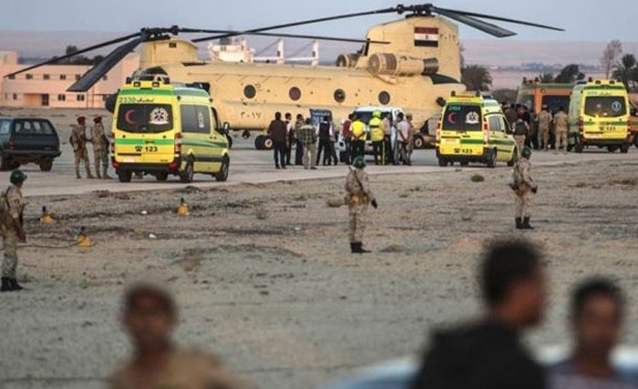 مذبحة في مسجد شمال سيناء توقع 235 قتيلا و209 جريحا  وإعلان حالة الحداد في مصر 
