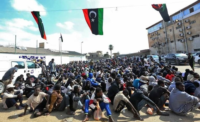 ظروف حياتية قاسية  للنازحين في ليبيا 