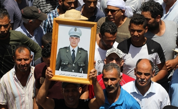 جنازات مهيبة لشهداء الوطن ضحايا الهجوم الإرهابي بمنطقة عين سلطان 