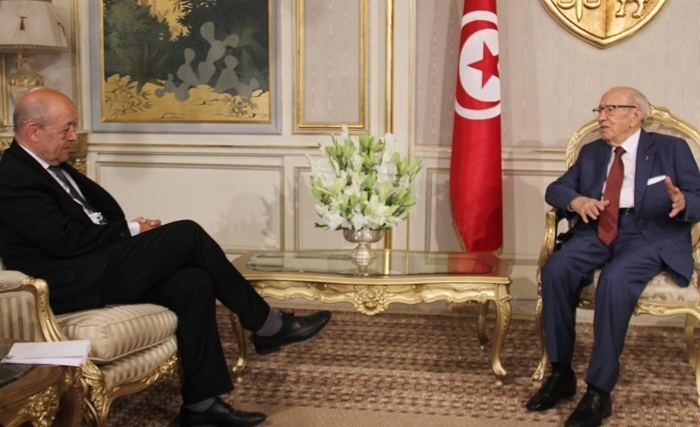 حصري: زيارة إيف لو دريان لتونس ولقاؤه بقايد السبسي (ألبوم صور) 