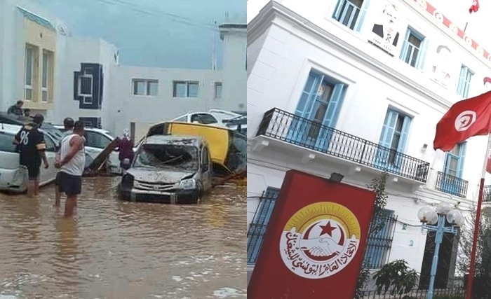 اتحاد الشغل يساهم بـ 100 ألف دينار لمجابهة الفيضانات في ولاية نابل 