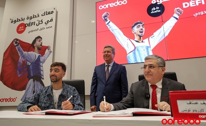 تونس – Ooredoo تونس هي الراعي الرسمي للبطل العالمي محمد خليل الجندوبي