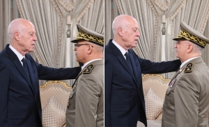 رئيس الجمهورية قيس سعيّد يتولى ترقية كل من أميري اللواء صالح بن عبد السلام والأمجد الحمامي إلى رتبة فريق(فيديو)